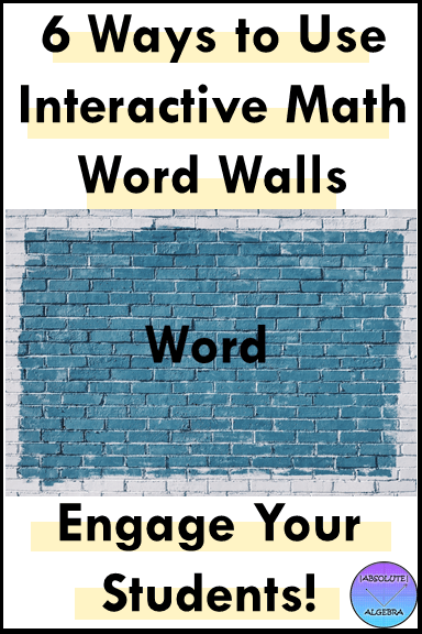 interactive math word wall ideas