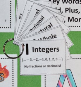 Using O-rings and interactive notebooks with interactive word walls idea