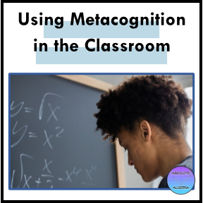 Metacognition in the classroom, student taking notes on black board