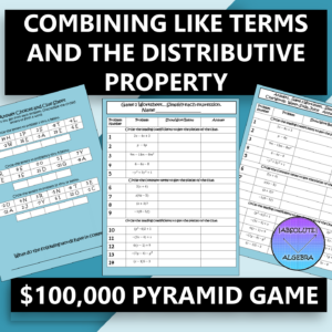 Combining Like Terms using the Distributive Property