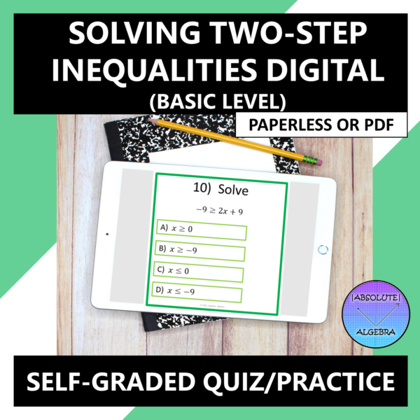 Solving Two-Step Inequalities Google Form