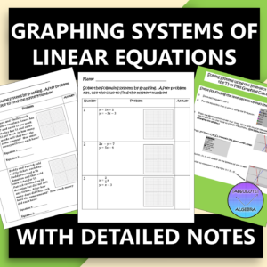 Graphing Systems of Equations with Calculator Instructions