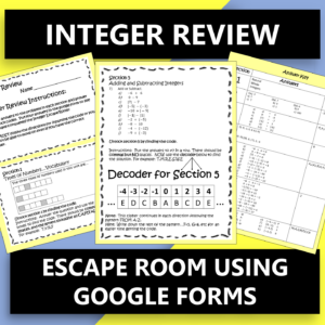Integer Escape Room using Google Forms