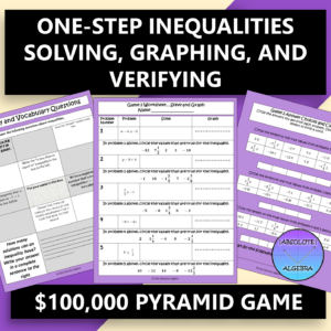 One-Step Inequalities: Solving, Graphing, & Verifying