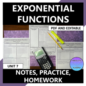 Exponential Functions Notes Practice Homework