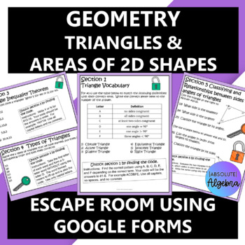 Middle School Geometry Escape Room